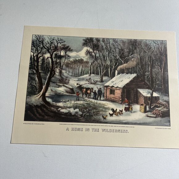 Currier & Ives Print Lot of 12 - Orig. Folder 9" x 12" Reprints Wall Art Vintage - Picture 12 of 16